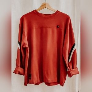 Long sleeve red sporty shirt